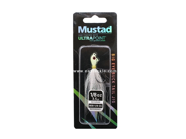 Mustad - Big Eye Bucktail Jig Head - 1/8oz - GLOW | Eastackle