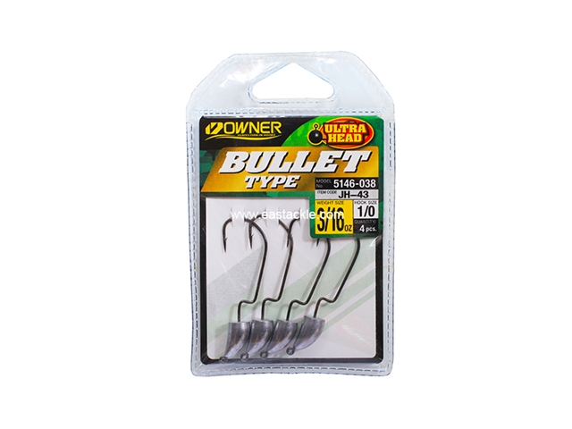 Owner - Cultiva Bridhead - JH-43 - 3/16oz - Weedless Off-Set Tapered Jig Head | Eastackle