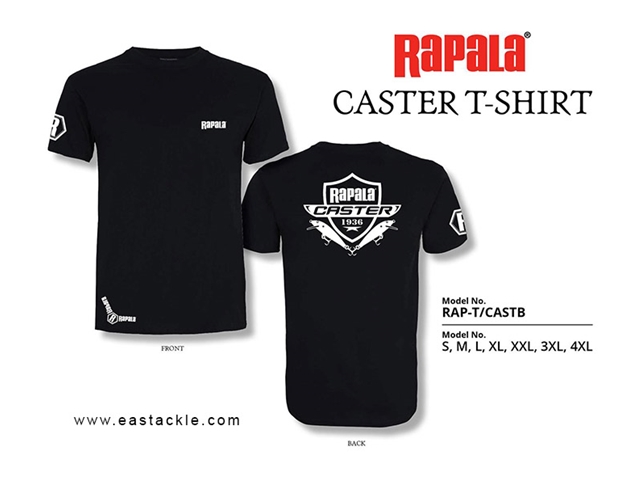 Rapala - CASTER Series T-Shirt - BLACK - XXL | Eastackle