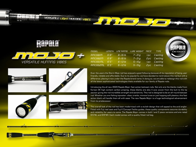 Rapala - Mojo RMC682M - Bait Casting Rod | Eastackle