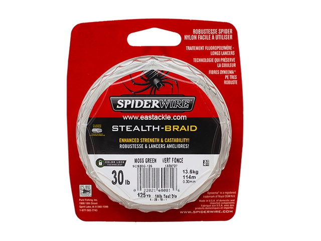 Spiderwire Stealth Braid Fishing Line 30 lbs 125 yds. NEW!! 