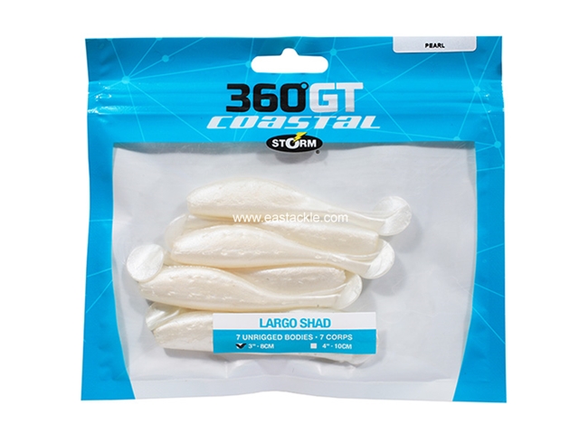 Storm - 360GT Coastal Largo Shad - PEARL - Soft Plastic Swim Bait