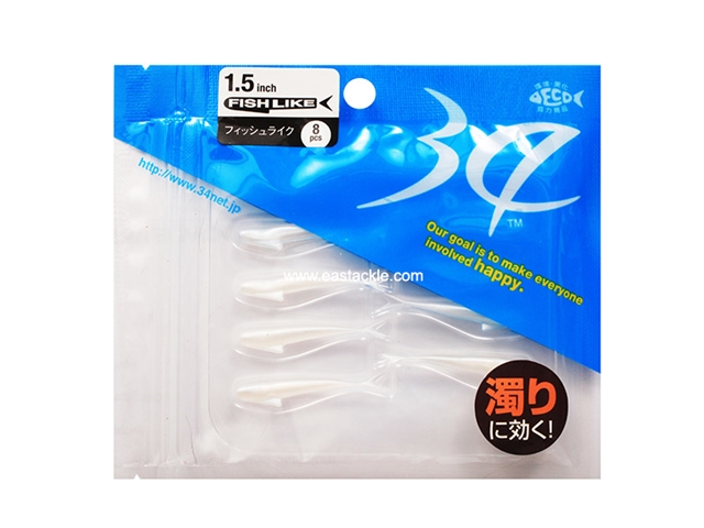 Thirty34Four - Fishlike 1.5" - WHITE - Aji Soft Plastic Swim Bait | Eastackle