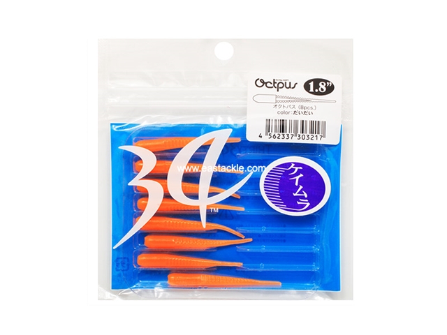 Thirty34Four - Octpus 1.8" - GLOW ORANGE - Aji Soft Plastic Jerk Bait | Eastackle