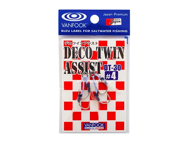 Vanfook - DECO TWIN ASSIST DT-30 - #4 - Micro Double Assist Jigging Hooks | Eastackle
