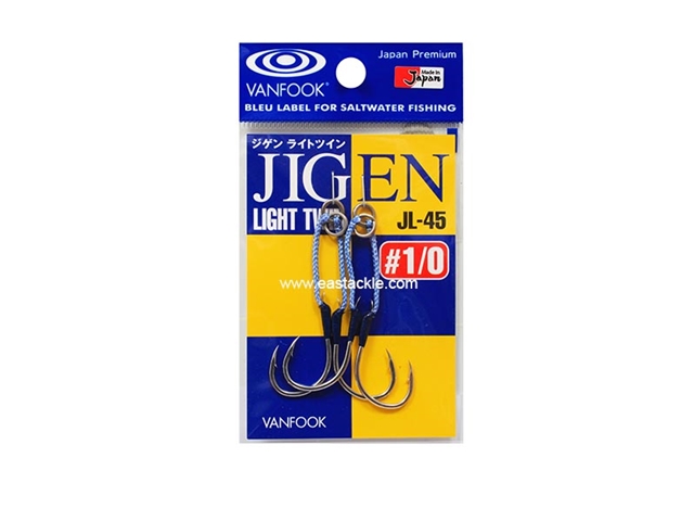 Vanfook - JIGEN LIGHT TWIN JL-45 - #1/0 - Twin Assist Jigging Hooks | Eastackle
