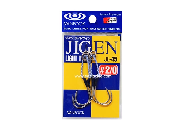 Vanfook - JIGEN LIGHT TWIN JL-45 - #2/0 - Twin Assist Jigging Hooks | Eastackle
