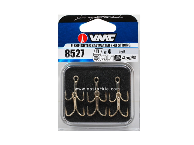 VMC - 8527TI Fishfighter Saltwater 4X Strong - #4 - Heavy Duty Trebles Hooks | Eastackle