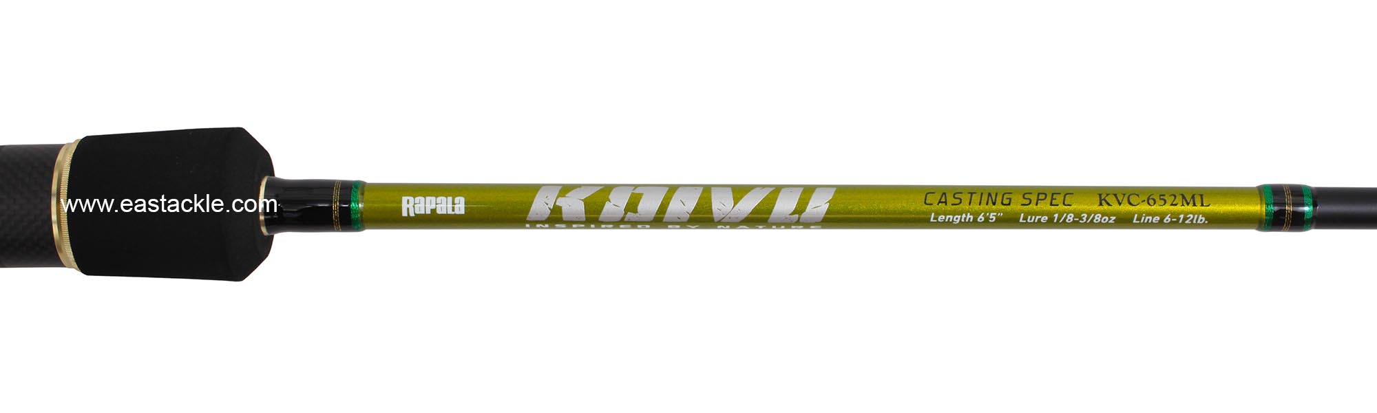 Rapala - Koivu - KVC652ML - Bait Casting Rod - Blank Specifications (Top View) | Eastackle