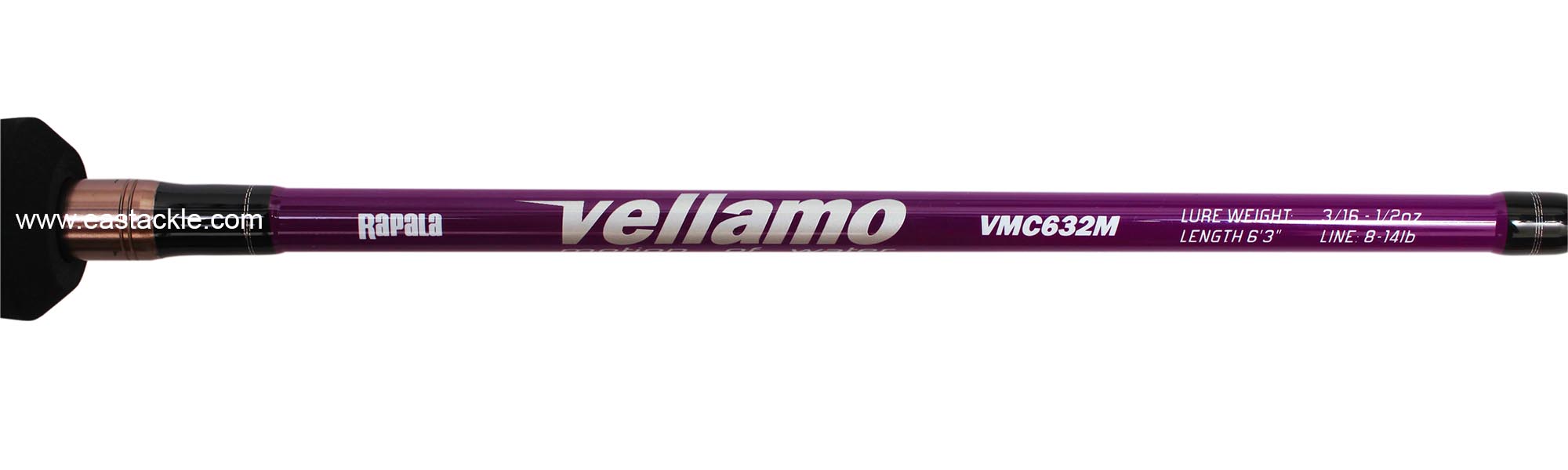 Rapala - Vellamo - VMC632M - Bait Casting Rod - Blank Specifications (Top View) | Eastackle