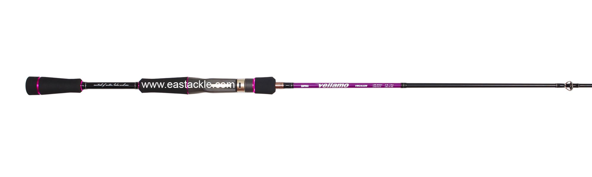 Rapala - Vellamo - VMC632M - Bait Casting Rod - Butt to Stripper Guide (Top View) | Eastackle