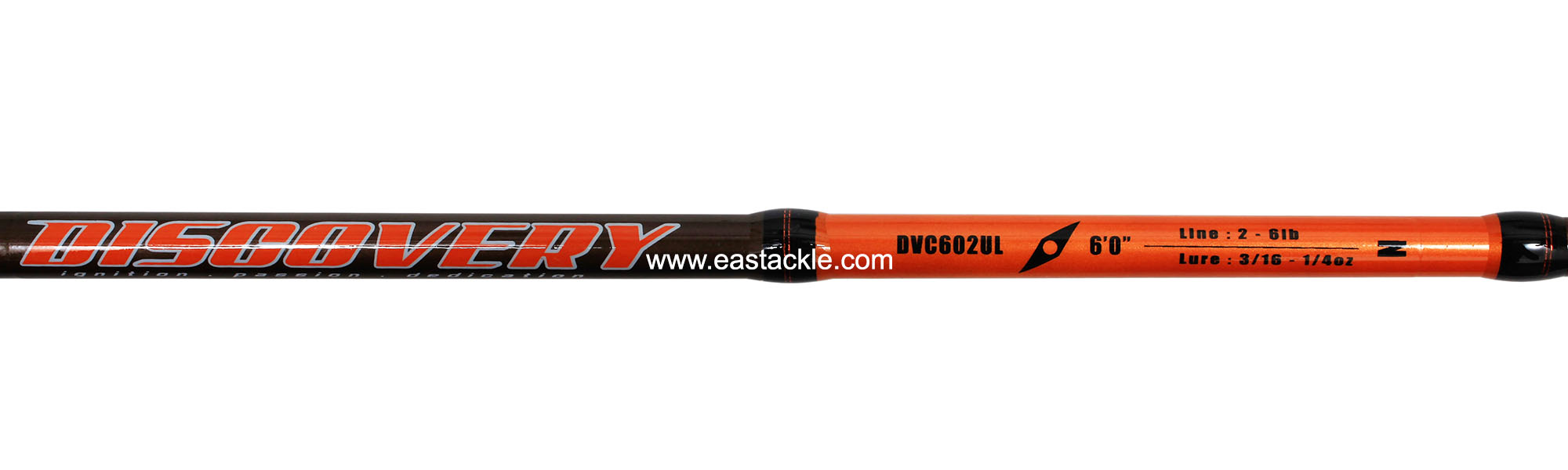 Storm - Discovery - DVC602UL - Bait Casting Rod - Logo and Blank Specifications (Side View) | Eastackle