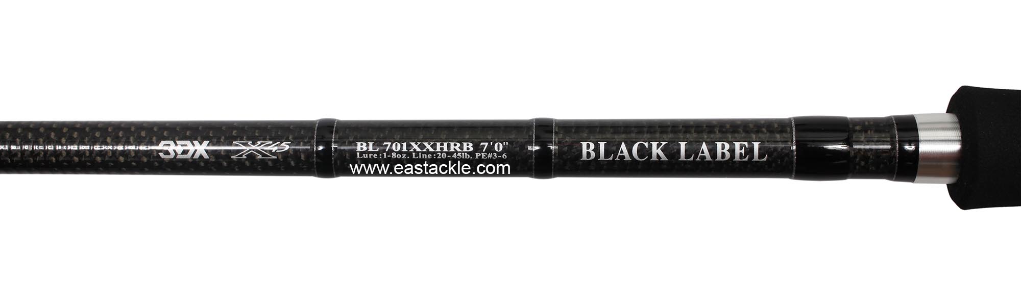 Daiwa - Black Label 701XXHB - Bait Casting Rod - Logo and Blank Specifications | Eastackle 