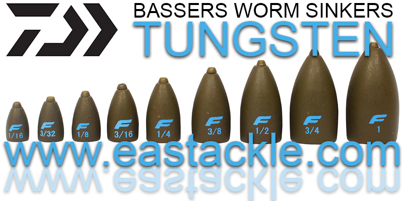 Daiwa - Bassers Tungsten Worm Sinkers | Eastackle