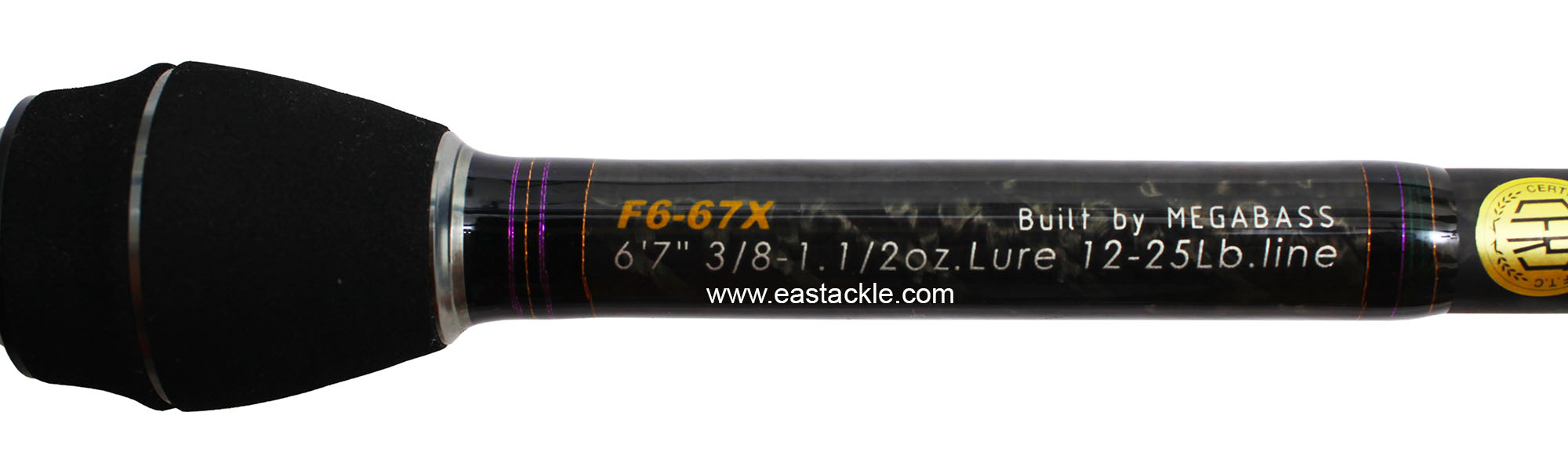 Megabass - Destroyer Phase 3 - F6-67X - G-AX - Bait Casting Rod - Blank Specifications (Under View) | Eastackle