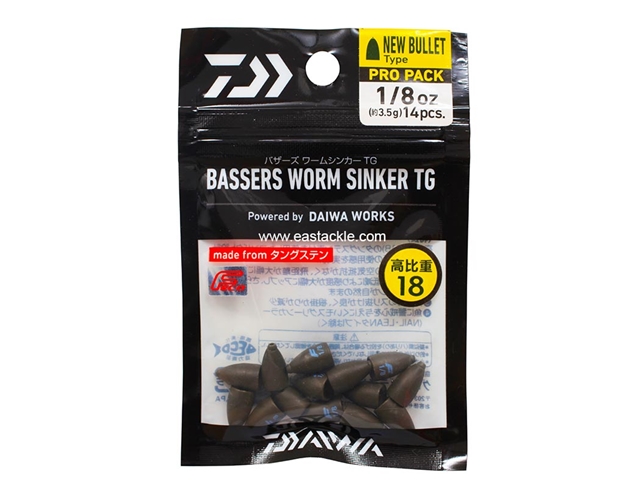 Daiwa - Bassers Worm Sinker TG New Bullet Pro 3.5g - 1/8oz (14pcs) | Eastackle