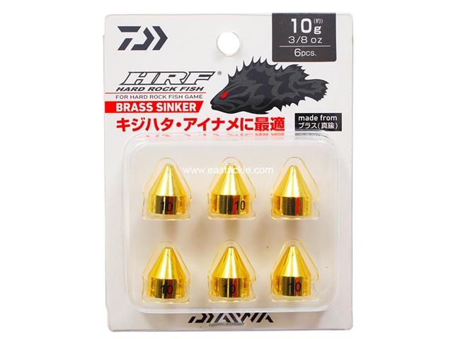Daiwa - HRF Brass Sinker 10g - 3/8oz (6pcs) | Eastackle