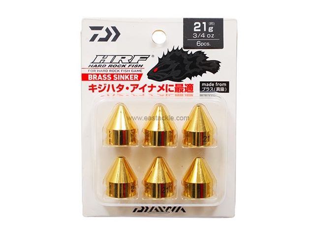 Daiwa - HRF Brass Sinker 21g - 3/4oz (6pcs) | Eastackle