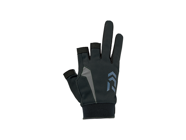 Daiwa - Nano-Front Padded Three Finger Cut Gloves - DG-60008 - BLACK - XL SIZE | Eastackle
