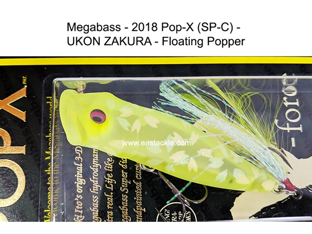 Megabass - 2018 Pop-X (SP-C) - UKON ZAKURA - Floating Popper | Eastackle