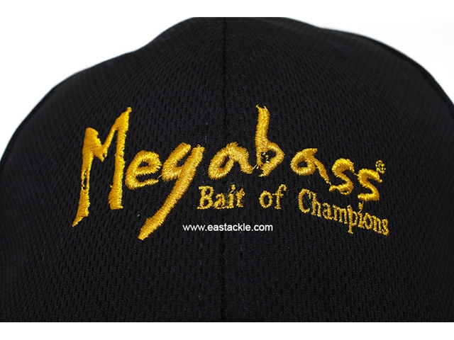 Megabass - Field Cap - BLACK WITH GOLD BRUSH LOGO