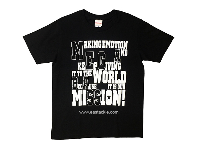 Megabass - MESSAGE T-Shirt (XL) BLACK