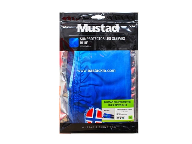 Mustad - Sunprotector Leg Sleeves - SIZE M - TOURNAMENT BLUE | Eastackle