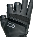 Daiwa - 2019 Light Grip 3 Finger Cut Gloves - DG-75009 - BLACK - L Size | Eastackle