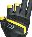 Daiwa - 2019 Light Grip 3 Finger Cut Gloves - DG-75009 - YELLOW - XL Size | Eastackle