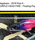 Megabass - 2018 Pop-X - PURPLE HEAD FIRE - Floating Popper | Eastackle